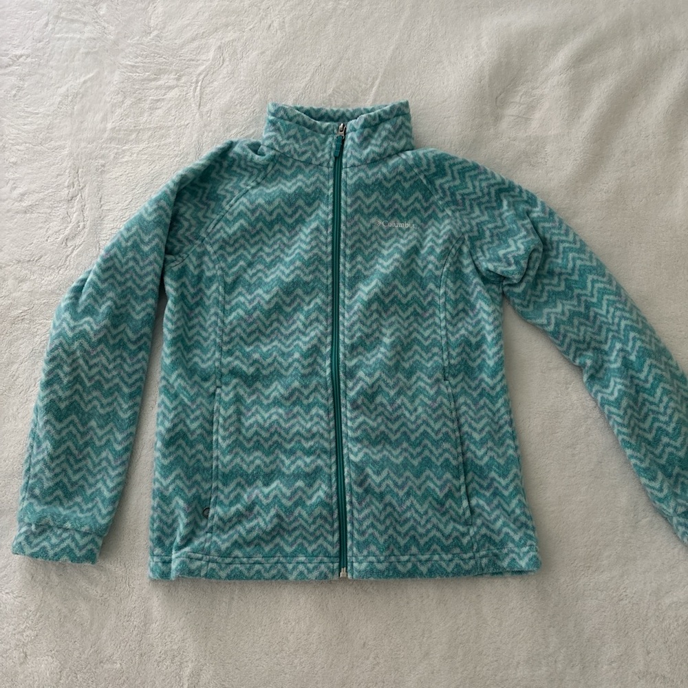Girls Columbia zip up jacket size L (14/16)